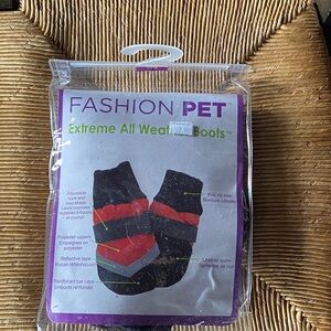 Extreme All Weather Boots for dogs size large - Black & Red